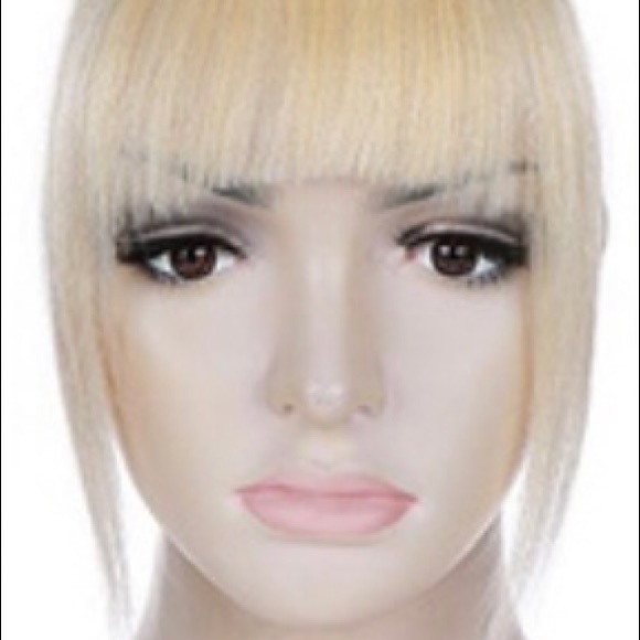 NEW! Fashion Full Length Synthetic 1 Piece Clip in Hair Bangs Blonde. - Picture 3 of 5
